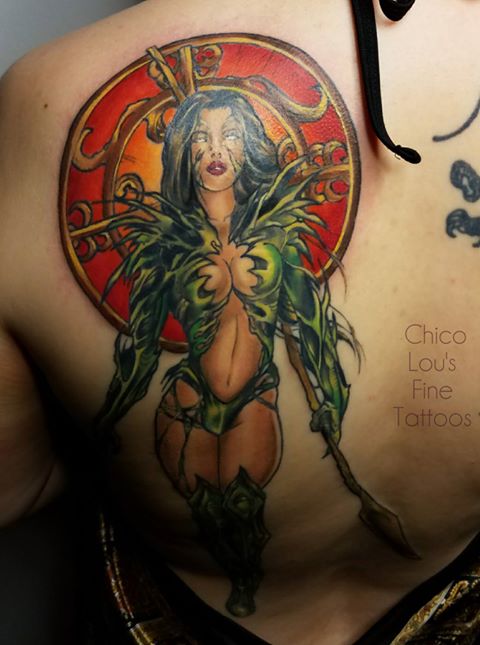 Witchblade by Chico Lou's Fine Tattoos shop in Athens Georgia GA. Artist - Sara Fogle